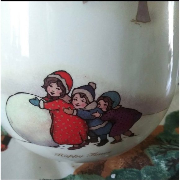 Hallmark Merry Time of Year Canister/Cookie Jar  Winter Snowman 8” X 4.75” - Picture 7 of 9